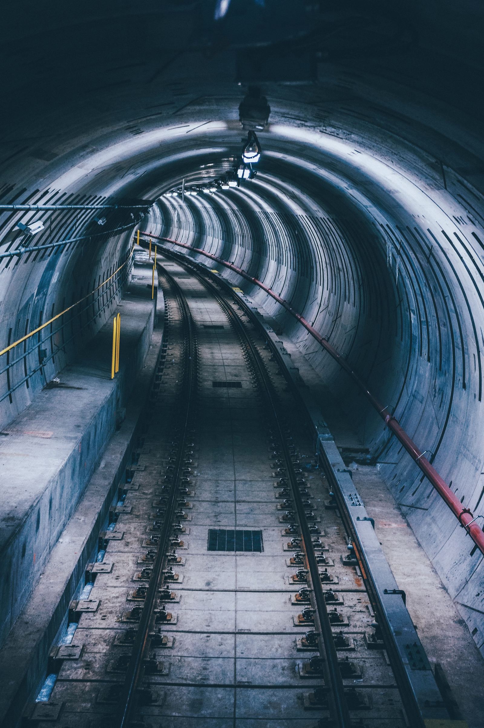 A metro tunnel with a segmental concrete lining